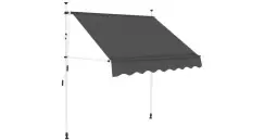 Copertina retractabila, actionare manuala, 200 cm, antracit imagine