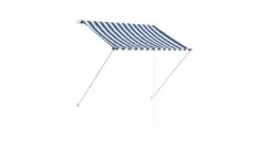 Copertina retractabila, albastru si alb, 150 x 150 cm imagine