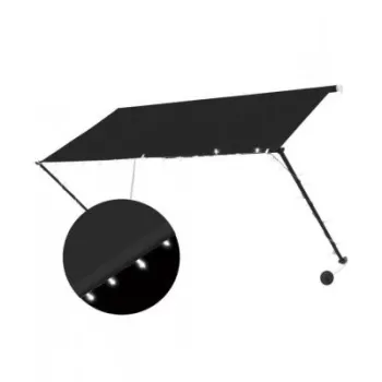 Copertina retractabila cu led, antracit, 250 x 150 cm imagine