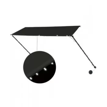 Copertina retractabila cu led, antracit, 300 x 150 cm imagine