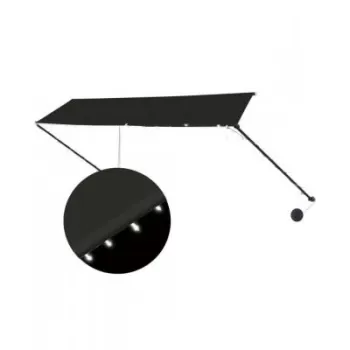 Copertina retractabila cu led, antracit, 350 x 150 cm imagine