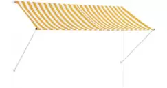 Copertina retractabila, galben si alb, 250 x 150 cm imagine