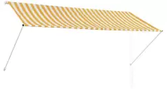 Copertina retractabila, galben si alb, 300 x 150 cm imagine