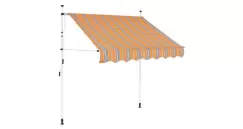 copertina retractabila manual, 200 cm, dungi galben si albastru imagine