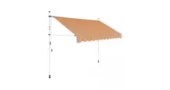 Copertina retractabila manual, 300 cm, dungi galben si albastru imagine