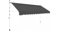 Copertina retractabila manual, 350 cm, antracit imagine