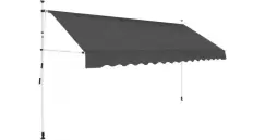 Copertina retractabila manual, 400 cm, antracit imagine