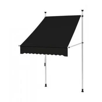 Copertina retractabila manual, antracit, 100 cm imagine
