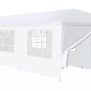 Cort de gradina 3 x 12 x 2,55 m alb imagine