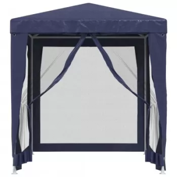 Cort de petrecere cu 4 pereti din plasa, albastru, 2x2 m, HDPE imagine