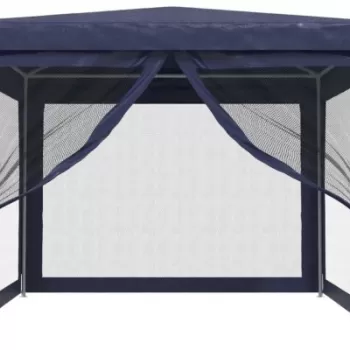 Cort de petrecere cu 4 pereti din plasa, albastru, 3x4 m, hdpe imagine