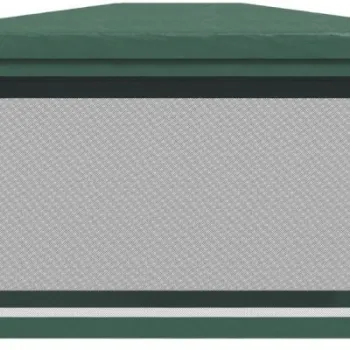 Cort de petrecere cu 4 pereti din plasa, verde, 3x4 m, hdpe imagine