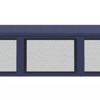 Cort de petrecere cu 8 pereti din plasa, albastru, 3x9 m, hdpe imagine