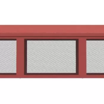 Cort de petrecere cu 8 pereti din plasa, rosu, 3x9 m, hdpe imagine