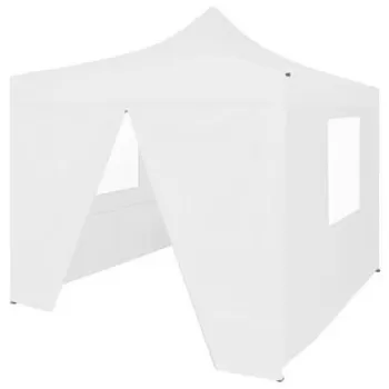 Cort de petrecere pliabil cu 4 pereti, alb, 2 x 2 m, otel imagine