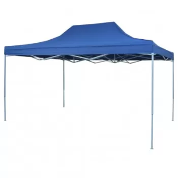 Cort de petrecere pliabil profesional, albastru, 3 x 4 m, otel imagine