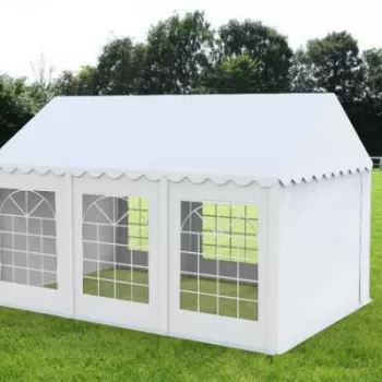 CORT EVENIMENTE ECONOMY 3 x 6 M,PVC ALB imagine