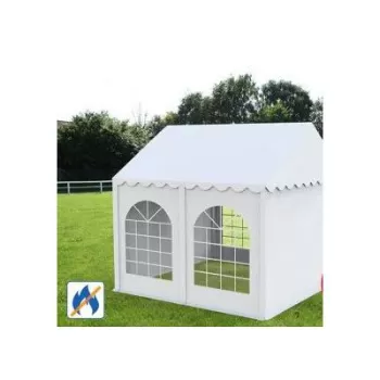 CORT EVENIMENTE PROFESSIONAL 3 X 3M, PVC ALB IGNIFUG imagine
