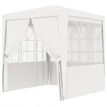 Cort petrecere profesional cu pereti, alb, 2,5 x 2,5 m 90 g/m2 imagine