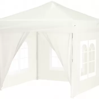 Cort pliabil pentru petrecere, pereti laterali, crem, 2x2 m imagine