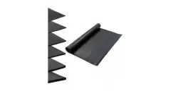 Covor de cauciuc anti-alunecare, 1,2 x 2 m, 6 mm, neted  imagine