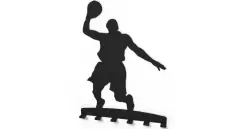 Cuier metalic BASKETBALIST - model 4033 Negru imagine