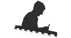 Cuier metalic CITITORUL -model 4014 Negru imagine