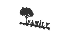 Cuier metalic COPACUL FAMILIEI -model 3017 Negru imagine