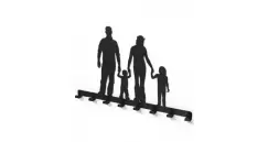 Cuier metalic FAMILIE -model 3198 Negru imagine