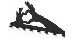 Cuier metalic LOVE -model 4015 Negru imagine