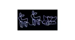 Decoratiune de Craciun cu reni si sanie, 576 LED-uri, exterior imagine
