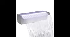 Fantana cascada cu LED pentru piscina, din otel inoxidabil, 30 cm imagine