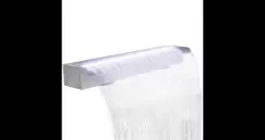 Fantana cascada cu LED pentru piscina, din otel inoxidabil, 90 cm imagine