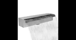 Fantana cascada dreptunghiulara de piscina din otel inoxidabil 45 cm imagine