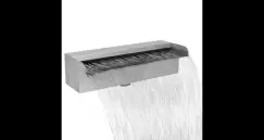 Fantana dreptunghiulara tip cascada din otel inoxidabil de 30 cm imagine