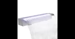 Fantana dreptunghiulara tip cascada, otel inoxidabil cu LED, 60 cm imagine