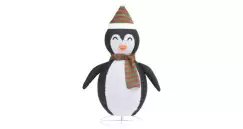 Figurina pinguin decorativa Craciun, LED, 120 cm, tesatura lux imagine