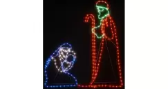 Figurina Sf. Maria si Iosif de Craciun, 264 de LED-uri imagine