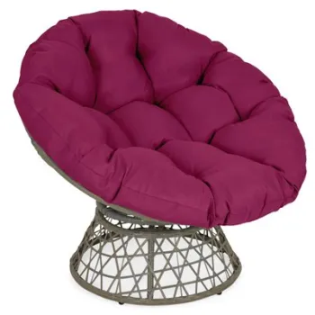 Fotoliu balansoar si rotativ MARVIN lungime 97 latime 85 inaltime 80 gri cu mov imagine