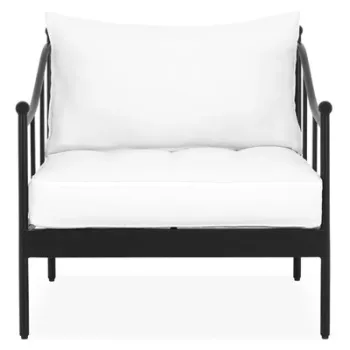 Fotoliu FIRENZE lungime 85 latime 78 inaltime 85 negru cu alb imagine