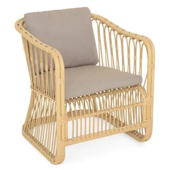 Fotoliu SURABAYA lungime 77 latime 67.5 inaltime 79 natur cu crem imagine