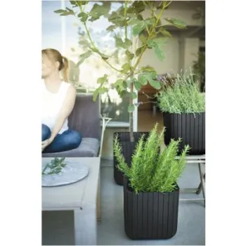 Ghiveci Cube Planter L Antracit imagine