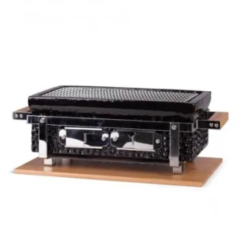 Gratar ceramic de masa Shichirin, dreptunghiular, Yakiniku 800800 imagine