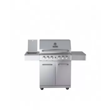 Gratar pe gaz din inox ALL\'GRILL Allrounder L 100304, cu 4.1 arzatoare si arzator ceramic pentru rotisor imagine