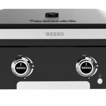 Gratar pe gaz tip plancha cu 2 arzatoare si capac Cozze 600 5 kW 90514 imagine