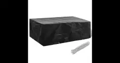 Husa mobilier de gradina set 8 persoane poliratan 200 x 160 x 70 cm imagine