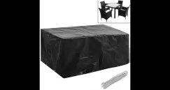 Husa mobilier gradina poliratan 4 persoane, 8 ocheti, 180 x 140 cm imagine
