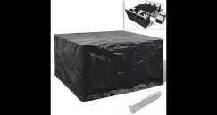 Huse mobilier gradina din poliratan 6 persoane, 8 ocheti, 172 x 113cm imagine