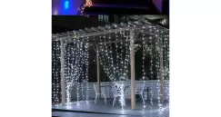 Instalatie de Craciun Model 6021 Perdea cu 8 Jocuri de Lumini 600 Leduri 6/3m imagine