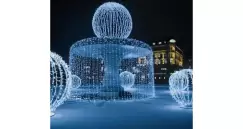 Instalatie de Craciun Model 9111 Perdea Ploaie 288 Leduri 1.8/1.2m - Alb Rece imagine